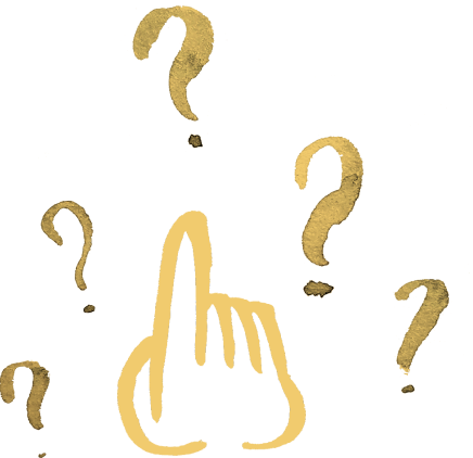 A hand pointing up as though to think about something